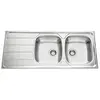 SCD Evier 2 bacs, 1 égouttoir ROCK inox lisse