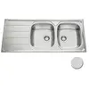 Évier inox mini structure Luisina ROCK 2 bacs 1 égouttoir Inox