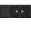 SCD Evier 2 bacs, 1 égouttoir ZUMBA coloris noir