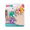 LUDI - Puppets à doigts Savane - 5 marionnettes en plastique souple pour animer les histoires