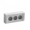 Centrale Brico Bloc 3 prises avec terre saillie, blanc