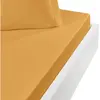 Sensei Maison Drap housse en flanelle de coton bonnet 30 cm caramel 120x190 cm
