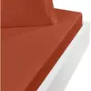 Sensei Maison Drap housse en coton bonnet 30 cm  auburn 120x190 cm