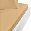 Sensei Maison Drap housse en coton bonnet 30 cm  moka 140x190 cm