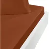 Sensei Maison Drap housse en flanelle de coton bonnet 30 cm auburn 120x190 cm
