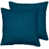 Sensei Maison Lot de 2 taies d'oreiller en flanelle de coton Indigo 65x65 cm