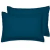 Sensei Maison Lot de 2 taies d'oreiller en flanelle de coton Indigo 50x70 cm