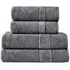 Sensei Maison Ensemble de bain 4 pièces 650 g/m²  ardoise