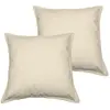 Sensei Maison - Lot de 2 taies d'oreiller en Coton Studio - 65x65 cm - Ficelle