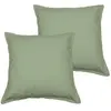 Sensei Maison - Lot de 2 taies d'oreiller en Coton Studio - 65x65 cm - Sauge