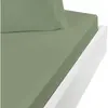 Sensei Maison Drap housse en coton bonnet 30 cm  sauge 80x200 cm