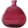 Sensei Maison Vase en verre recyclé Fushia 23 cm