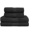 Sensei Maison Ensemble de bain 4 pièces en coton Noir