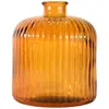 Sensei Maison Vase en verre recyclé strié  Corail 18 cm