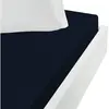 Sensei Maison Drap housse jersey coton peigné extensible bo bleu nuit 160x200 cm