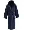Sensei Maison Peignoir à capuche uni 420 g/m²  bleu nuit XL