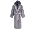 Sensei Maison Peignoir à capuche uni 420 g/m²  ardoise S