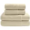 Sensei Maison Ensemble de bain 4 pièces en coton peigné Zéro Twist Ficelle