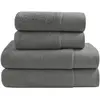 Sensei Maison Ensemble de bain 4 pièces en coton peigné Zéro Twist Anthracite