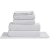 Sensei Maison Ensemble de bain avec tapis 7 pièces  blanc