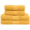 Sensei Maison Ensemble de bain 4 pièces en coton Caramel