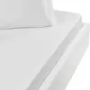 Drap housse en percale de coton Blanc 80x200 cm