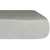 Drap housse en flanelle de coton bonnet 30 cm gris perle 180x200 cm
