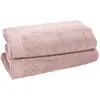 Lot de 2 draps de bain 500 g/m²  poudre 70x130 cm