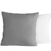 Sensei Maison 2 taies d'oreiller bicolores en percale Gris/Blanc 65x65 cm