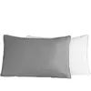 Sensei Maison 2 taies d'oreiller bicolores en percale Gris/Blanc 50x70 cm