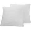 Sensei Maison Lot de 2 taies d'oreiller en gaze de coton  blanc 65x65 cm