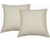 Lot de 2 taies d'oreiller en flanelle de coton Ficelle 65x65 cm