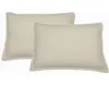 Sensei Maison Lot de 2 taies d'oreiller en flanelle de coton Ficelle 50x70 cm