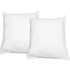 Lot de 2 taies d'oreiller en flanelle de coton Blanc 65x65 cm