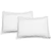Lot de 2 taies d'oreiller en flanelle de coton Blanc 50x70 cm