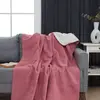 Sensei Maison Plaid bi-face chaud Framboise 130x170 cm