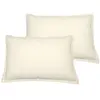Sensei Maison - Lot de 2 taies d'oreiller en Coton Studio - 50x70 cm - Ecru