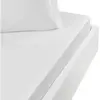 Sensei Drap housse en coton bonnet 30 cm  blanc 180x200 cm