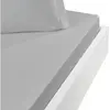 Sensei Maison Drap housse en percale lavée bonnet 30 cm  gris perle 140x190 cm