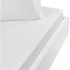 Sensei Maison Drap housse en percale lavée bonnet 30 cm  blanc 160x200 cm