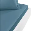 Sensei Maison Drap housse en percale de coton Cobalt 160x200 cm