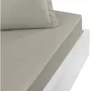 Drap housse en percale bonnet 40cm Gris Perle 140x200 cm