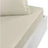 Sensei La Maison du Coton Drap housse en percale bonnet 40cm Ficelle 160x200 cm