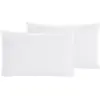 Sensei Maison Lot de 2 taies d'oreiller en percale lavée  blanc 50x70 cm