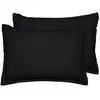 Sensei Maison Lot de 2 taies d'oreiller en flanelle de coton Anthracite 50x70 cm