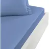 Drap housse en percale de coton Cobalt 200x200 cm