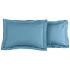 Sensei Maison Lot de 2 taies d'oreiller en percale de coton cobalt 50x70 cm