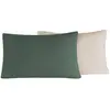 Sensei Maison 2 taies d'oreiller bicolores en percale Eucalyptus/Ficelle 50x70 cm