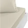 Sensei Maison Drap housse en percale bonnet 40cm Ficelle 140x190 cm