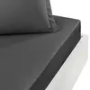 Sensei Maison Drap housse en percale bonnet 40cm Anthracite 140x190 cm